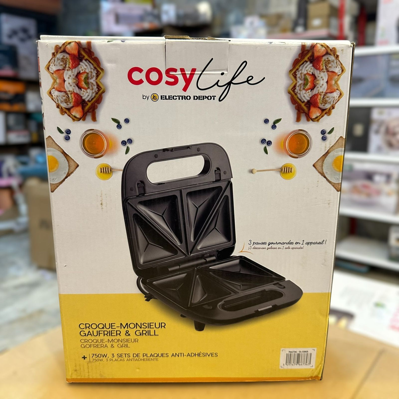 Cosy life France Branded 3in1 Sandwich Maker