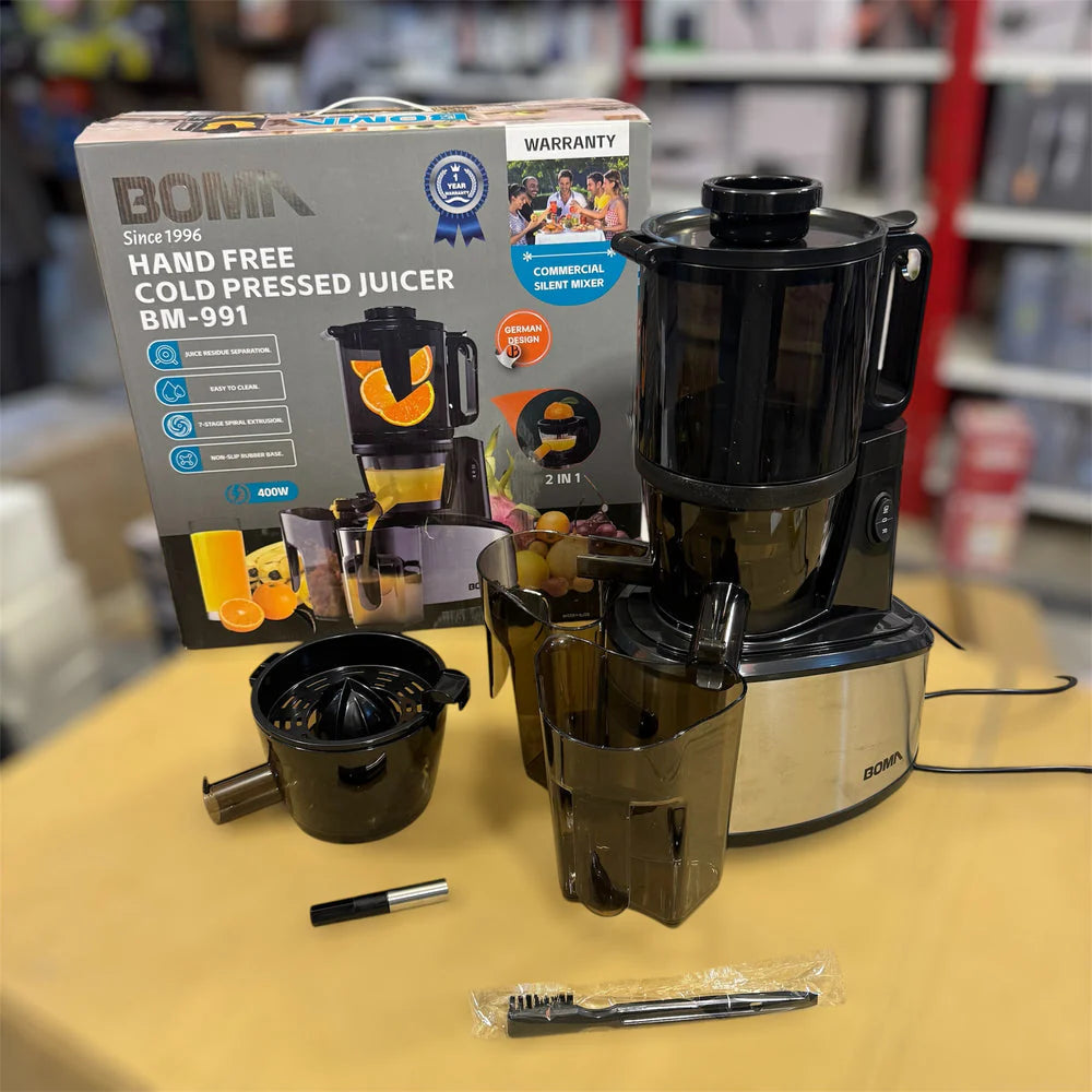 Boma 2 in 1 Full Mouth Cold Pressed Slow Juicer