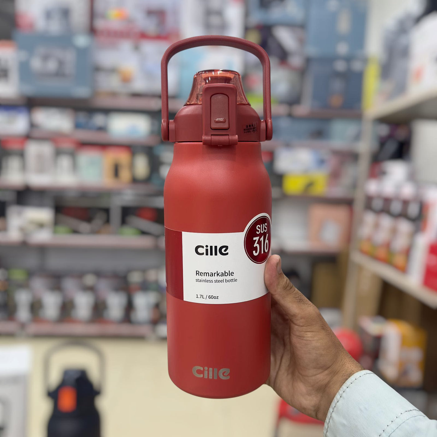 Imported Cille Remarkable 1.7L Stainless Steel Water Bottle XB-20137