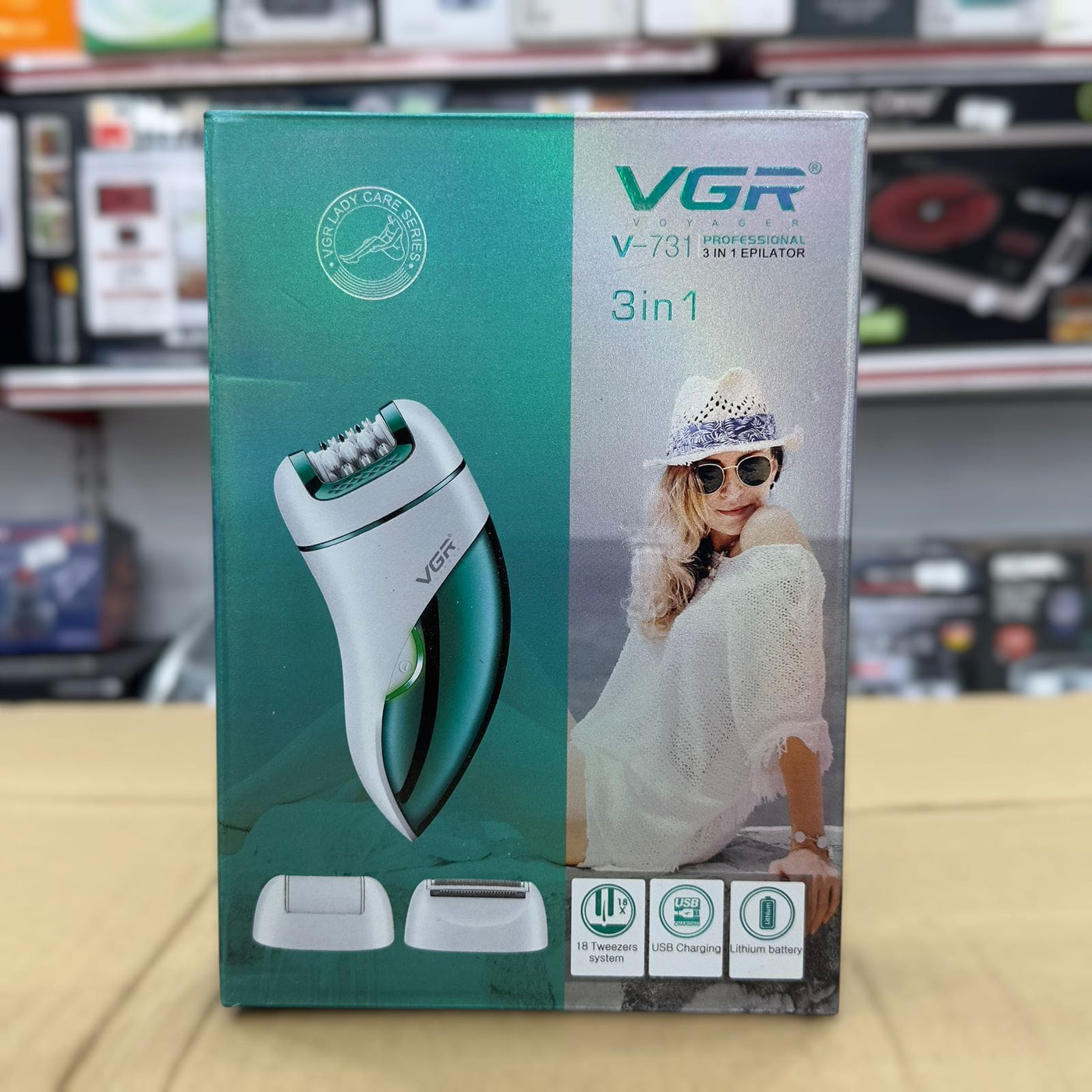 Imported VGR 3 in 1 Epilator V-731