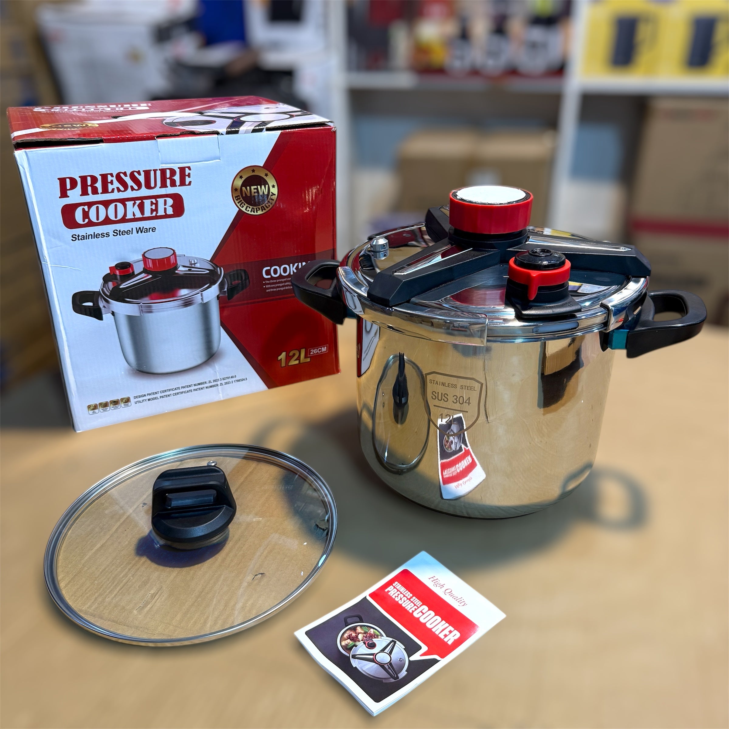 Lott Imported 12Litre Stanless Steel Automatic Pressure Cooker