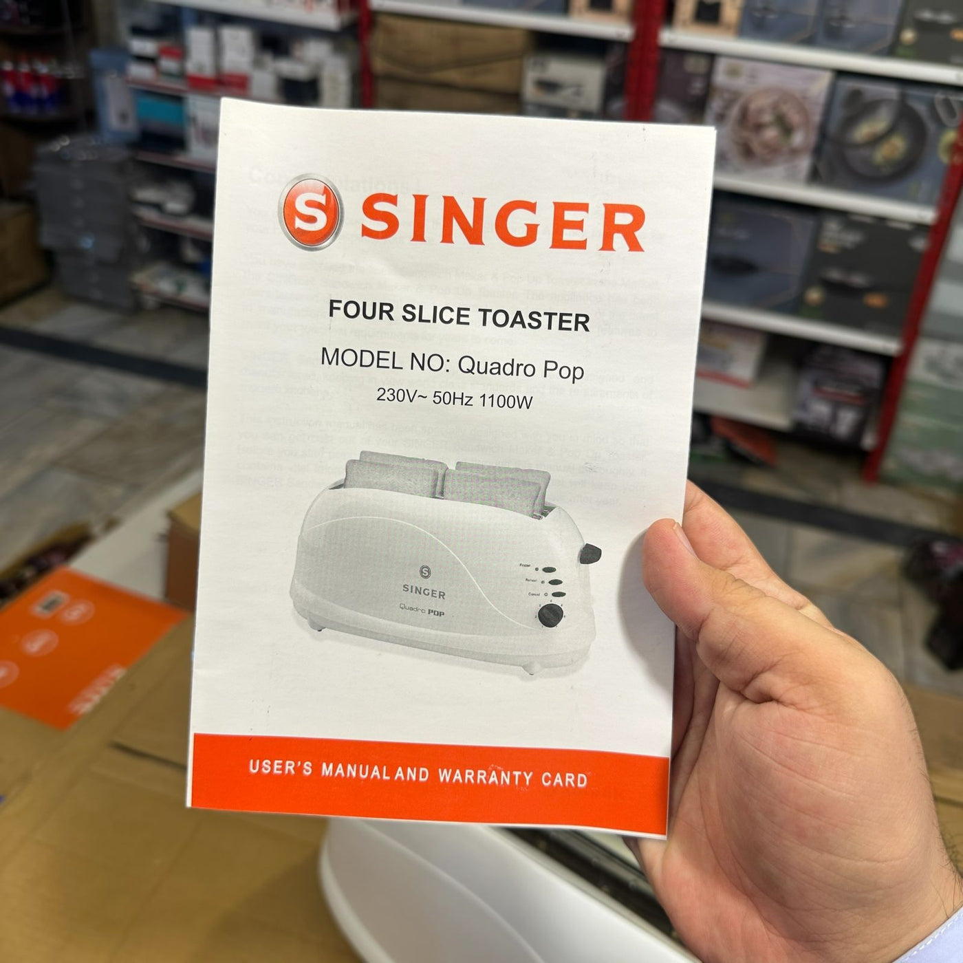 Singer 4 Slice Popup Toaster