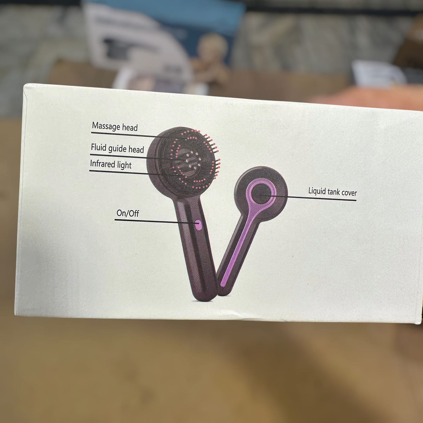 Lott Imported Rechargeable Scalp Massager Comb for Hair Growth