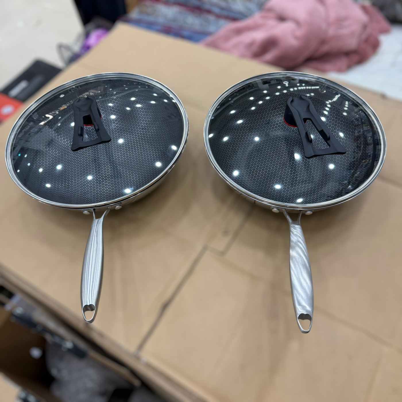 Imported Laser Coated Deep karai with Handle