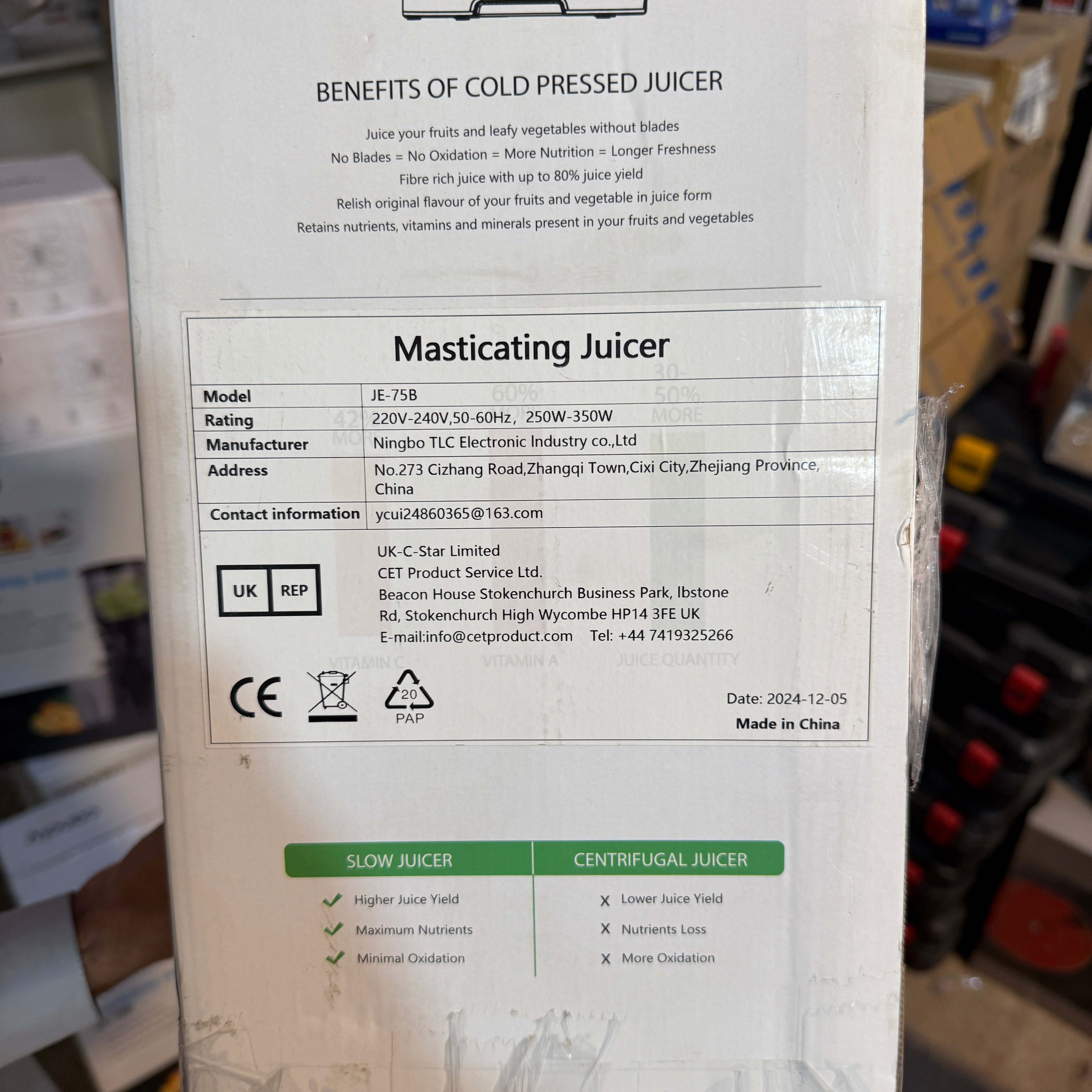 Canoly Uk Big Mouth Slow Juicer