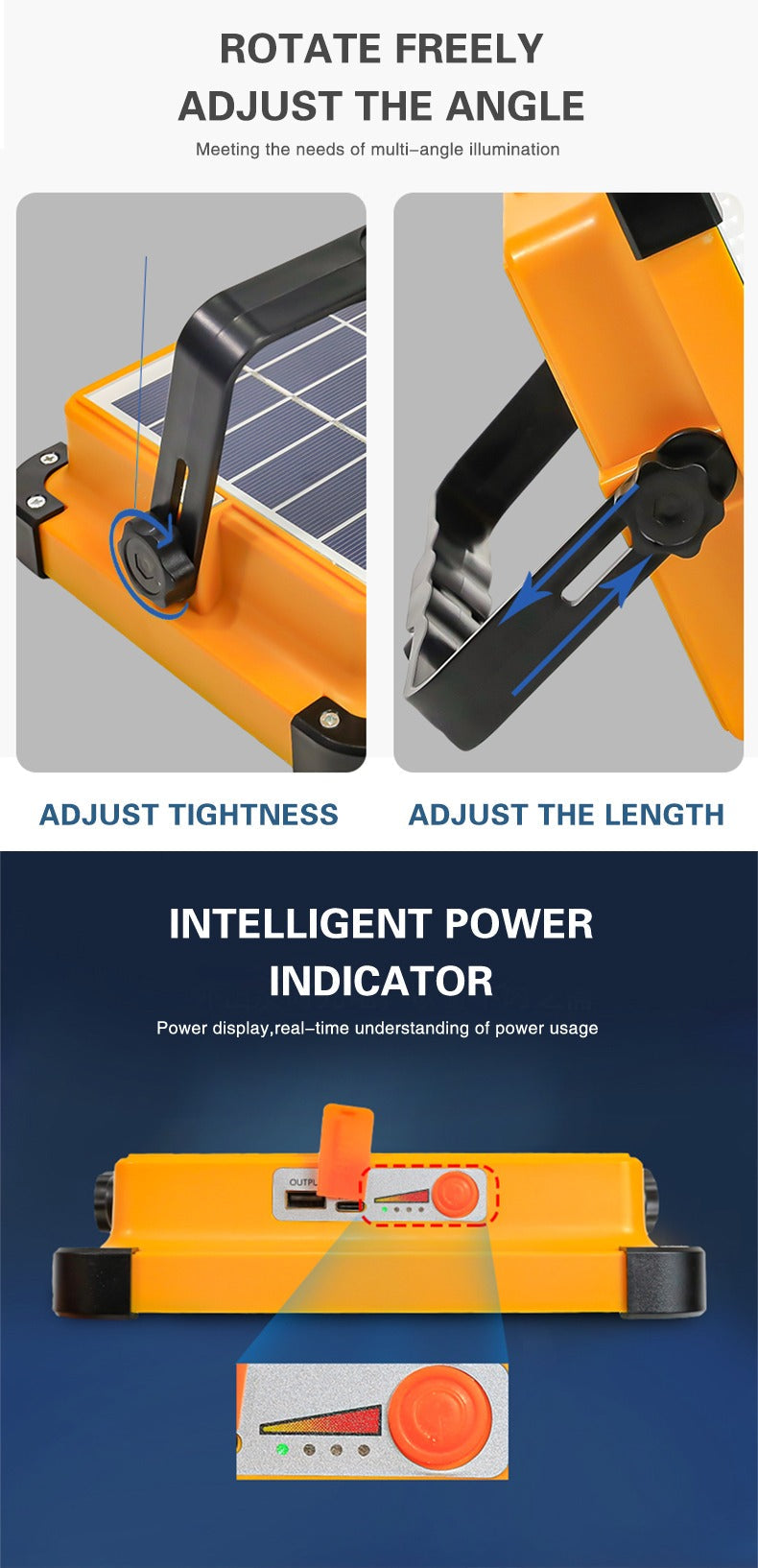 Imported 100W Dual Rechargeable Multifunction Solar Light