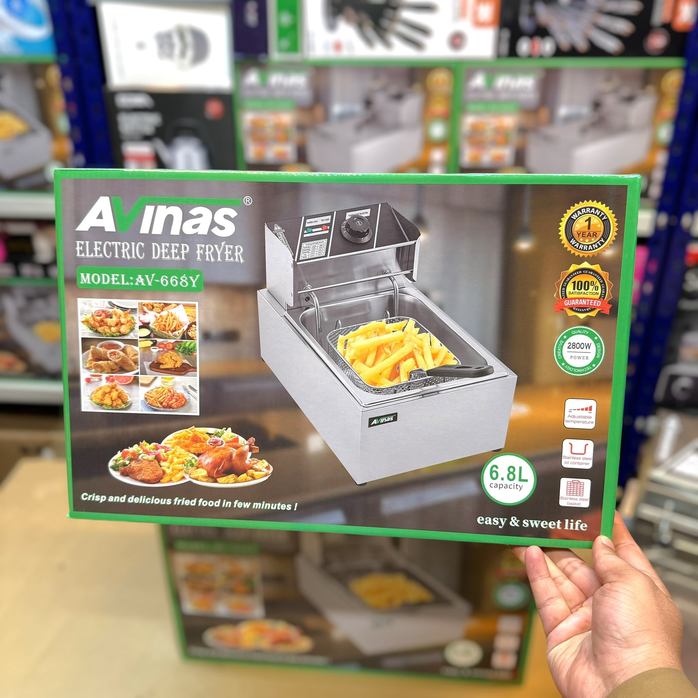 Imported Avinas 6.8L Electric Deep Fryer