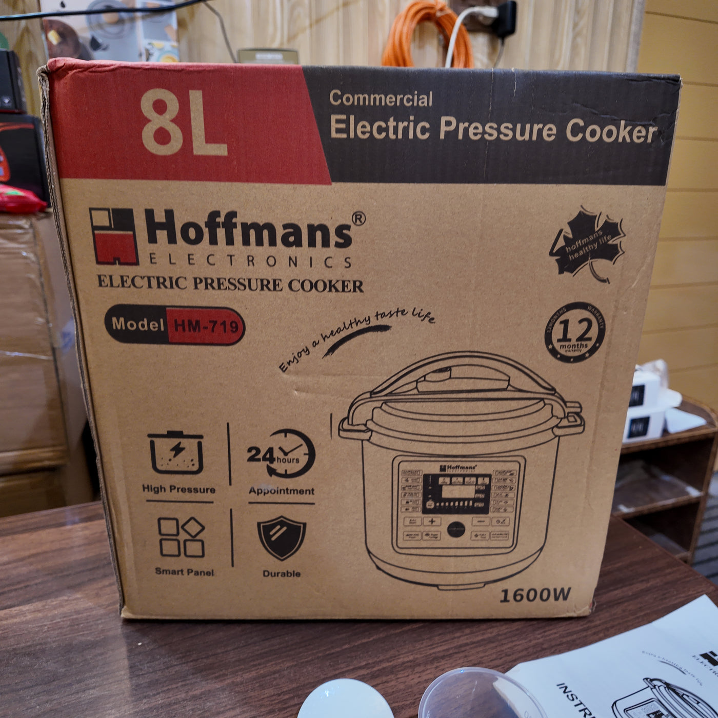 Hoffmans 8L Electric Pressure Cooker