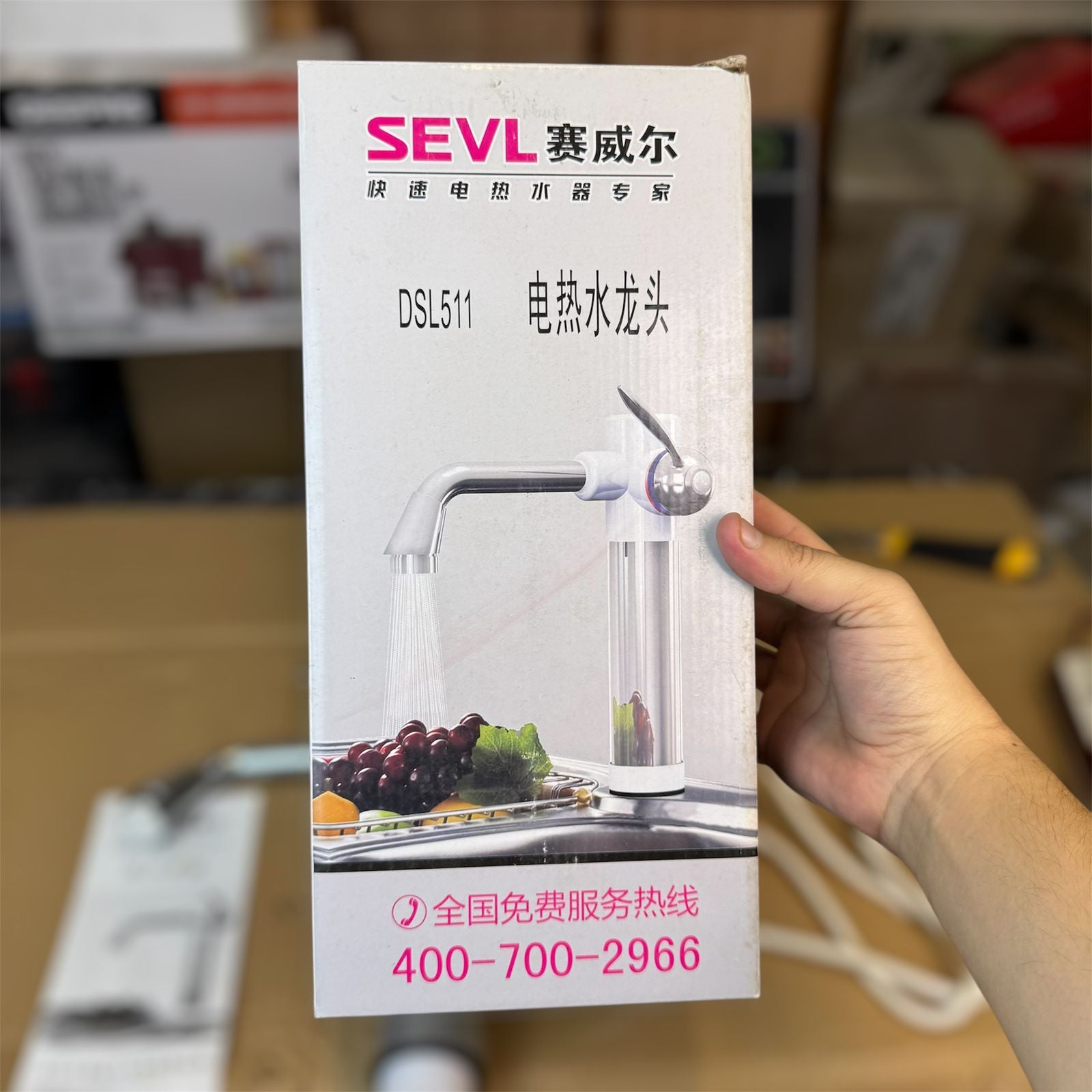 Imported stainless steel electric water heater faucet