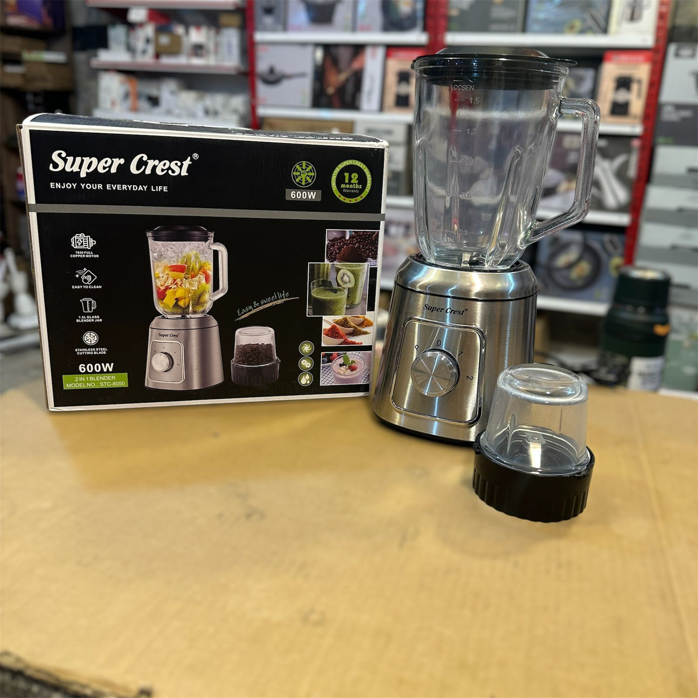 Super Crest 2in1 Glass Blender Set