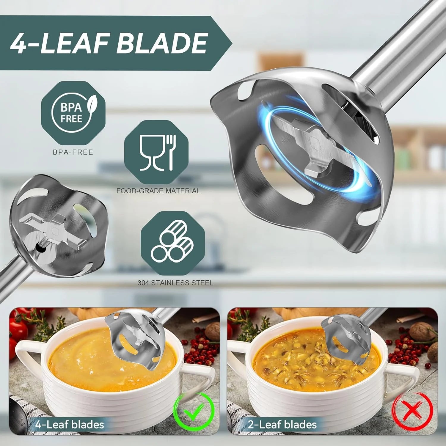 Juissiart 5in1 Hand Blender Set