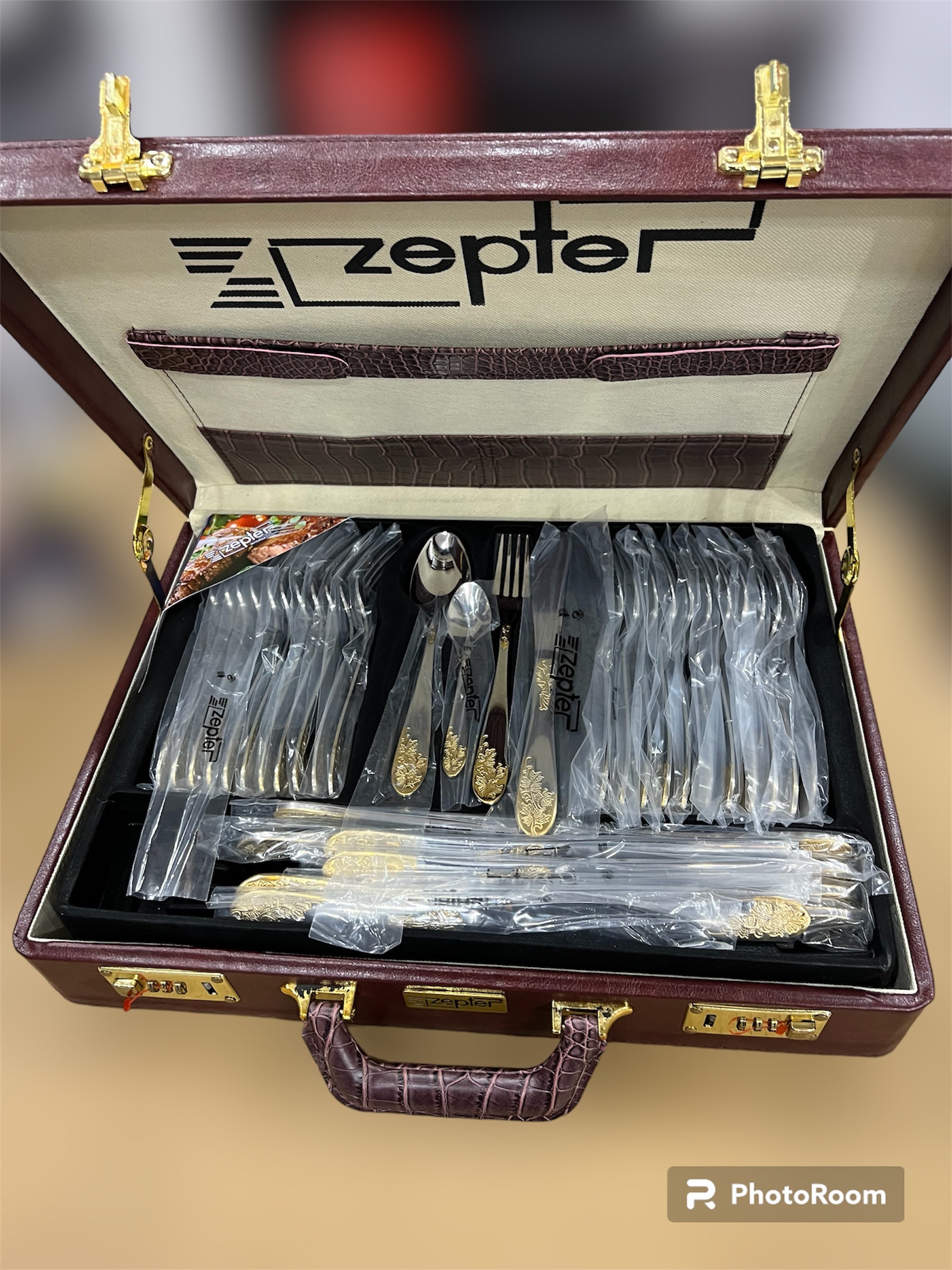 72Pcs Original Zepter Cutlery Set with 24 Garat Gold Use
