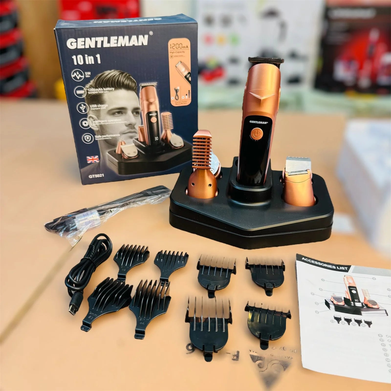 Imported Professional Gentleman 10 in 1 grooming set 63350