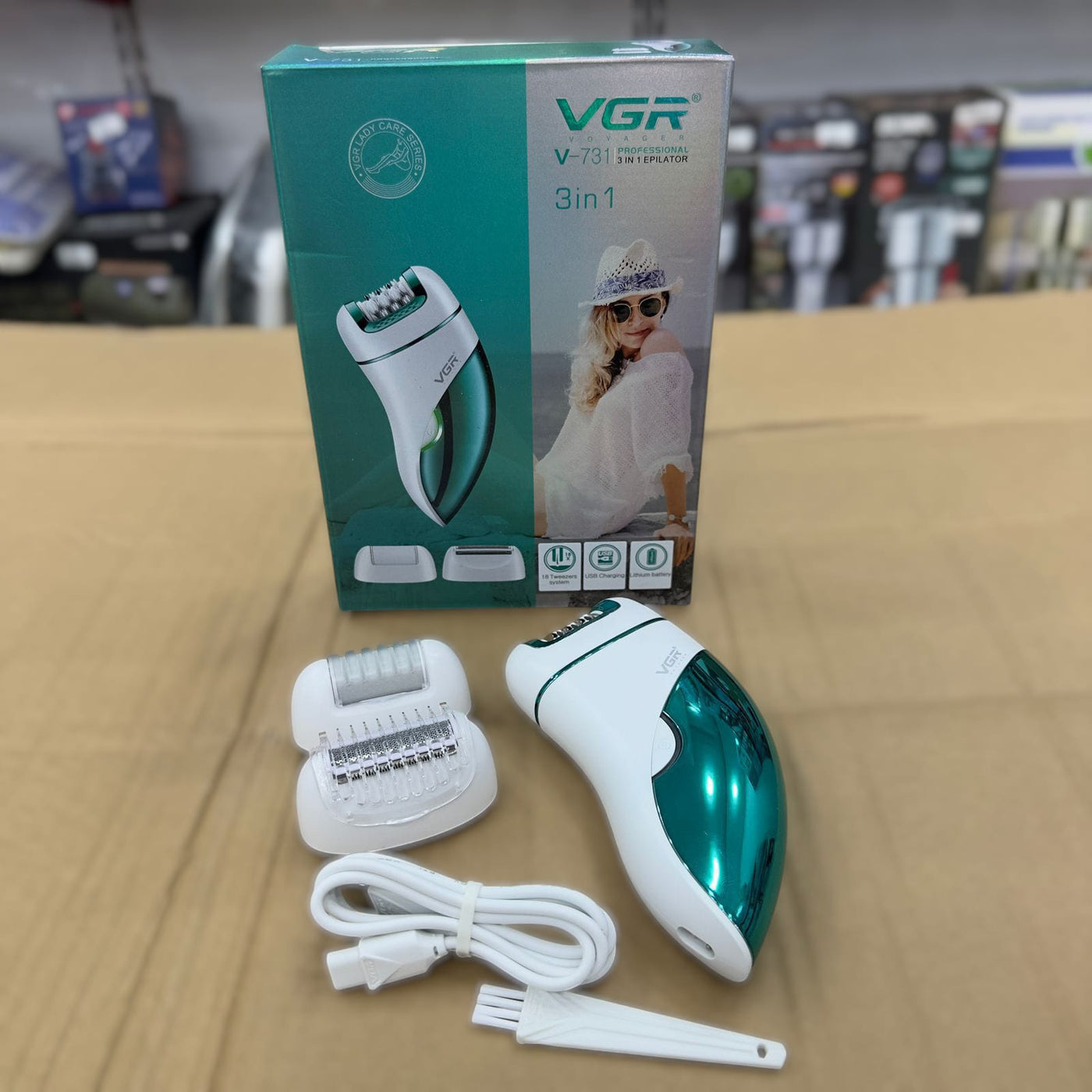 Imported VGR 3 in 1 Epilator V-731