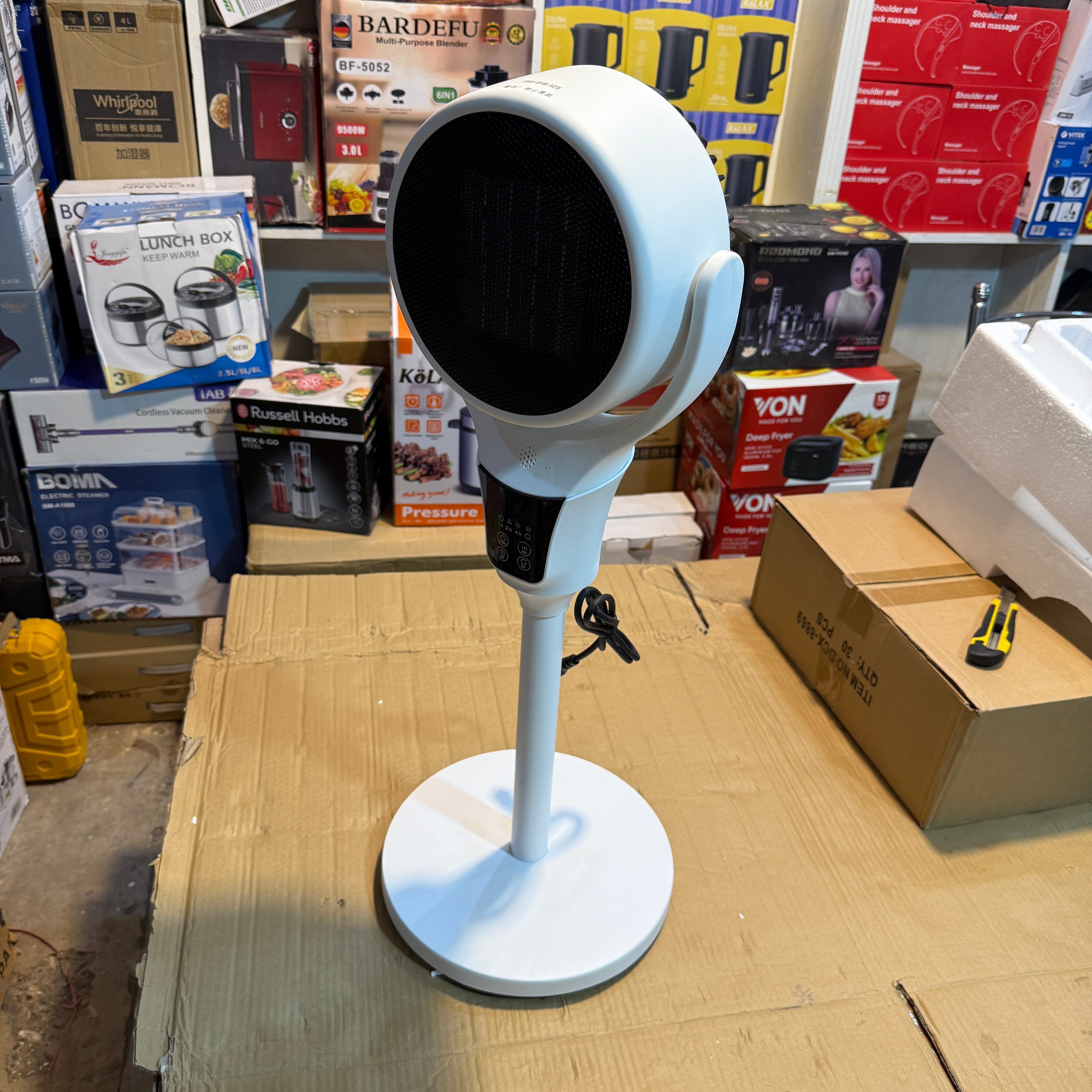 Lott Imported Digital Stand Fan Heater 30Inch