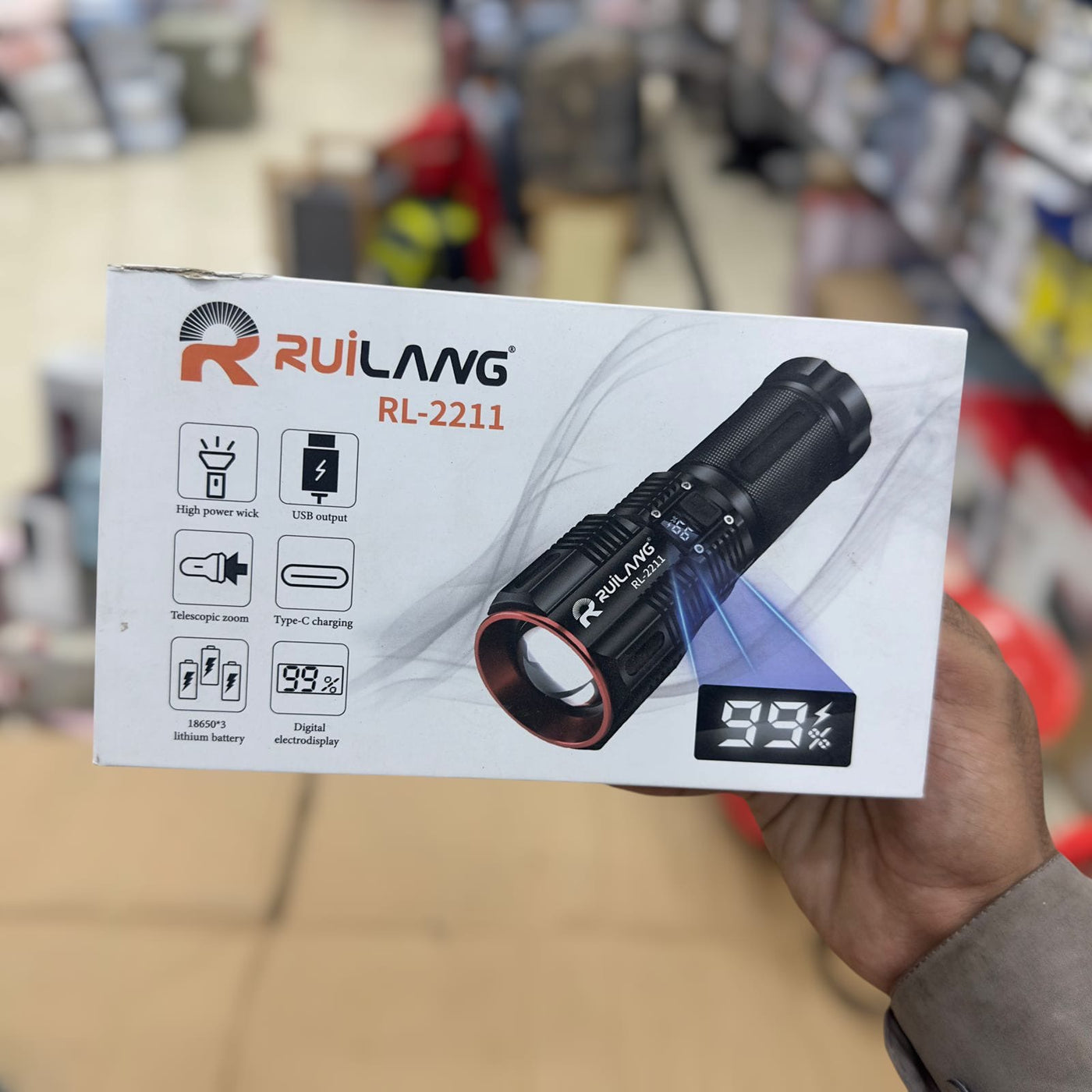 Ruilang Strong Light Flashlight Torch RL-2211