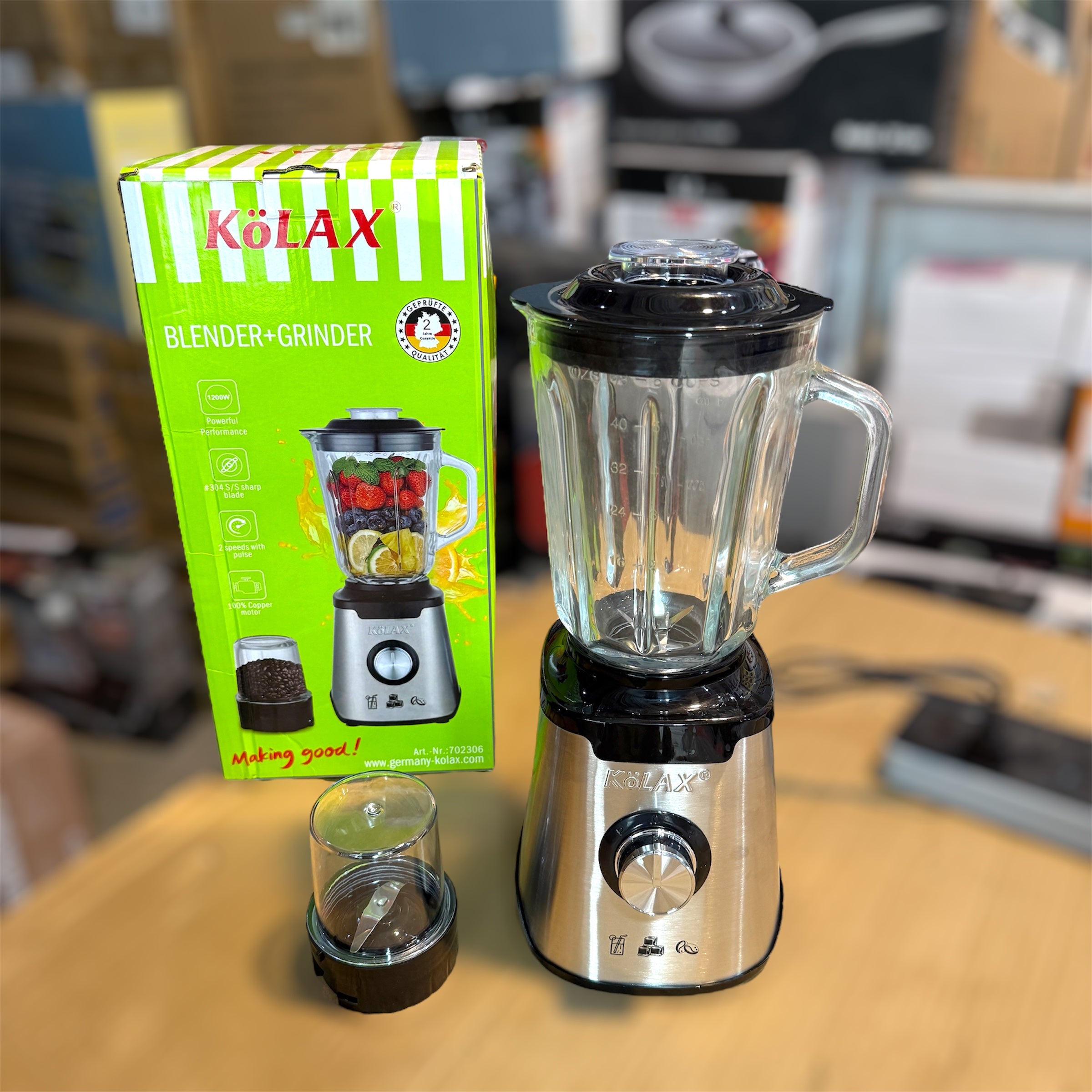 Kolax Glass Jar 2in1 Blender Set
